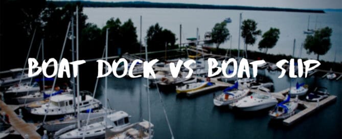 boat dock and boat slip