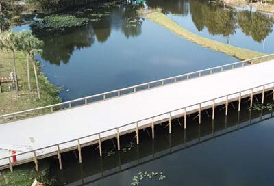 Pedestrian Bridge Construction in Tinker Field