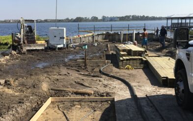 Cofferdam at Independence Boat Ramp West Orange County