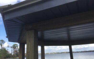 Dwell at Lake Nona by Fender Marine Construction Features Dock and Covered Deck with vinyl fascia, soffit and ceiling