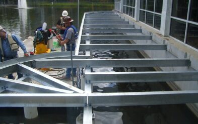 Nickelodeon Holiday Inn Pedestrian Bypass Bridge Prefab HDG Framework for Concrete Slab