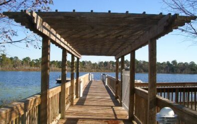 Oasis Lakes Pergola on International Drive built by Fender Marine Construction
