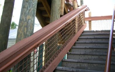 Design Build Rope and Composite Lumber Rail for Pirate Plunge Water Park Orlando by Fender Marine for Welbro